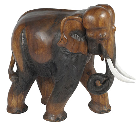 Wooden Elephant Large - Click Image to Close